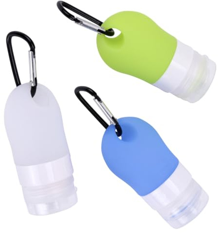 Hohopeti 6 pezzi Bottiglie in Silicone per Cosmetici Leggere e Portatili per Viaggi Riciclabili e Pratiche per Trasporto di Lozioni e Profumi