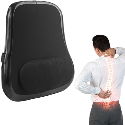 Masajeador De Cuello Y Espalda Con Calor - Masajeador Portátil Con Calor Para Espalda | Cojin Electrico Inalambrico De Soporte Para Hogar Viaje Coche Silla Oficina Deporte Recuperacion Hombres Mujeres
