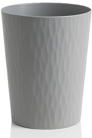 Sinoba Papierkorb 9099 Mülleimer Papiereimer 30 cm 12L | Grau | Abfalleimer aus stabilem Kunststoff für Kinderzimmer, Büro und Küche. 30 cm Höhe, 12 Liter, leicht zu reinigen