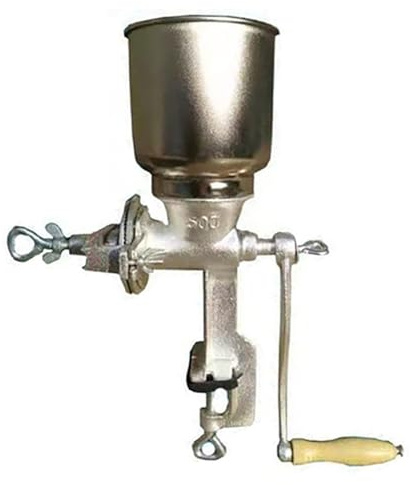 YXINHONGYUE Molinillo de Grano de maíz de manivela Molinillo de café Manual Tradicional con ajustes de Grosor Ajustables Ideal para Acampar, preparación para emergencias en Cabina