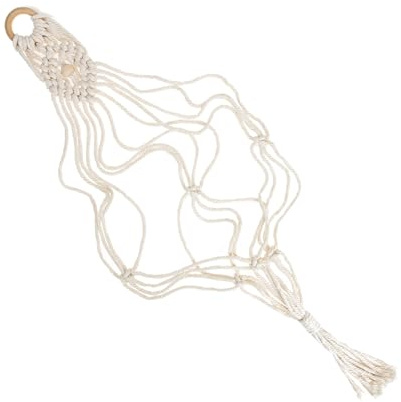DECHOUS Borsa Porta Ukulele in Cotone e Lino Design Macramè, Elegante e Semplice, Supporto da Parete per Strumenti Musicali, Decorazione la Casa