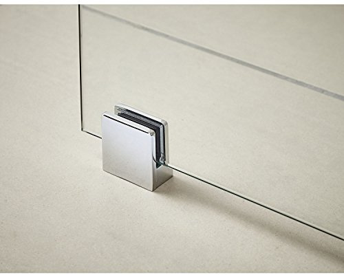 nuie WRSF001 ǀ Modern Bathroom Wetroom Support Foot and Wall Bracket, 45mm x 45mm x 25mm, Polished Chrome