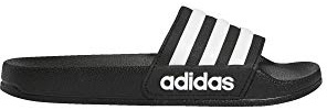 adidas Adilette Shower Slides, Core Black/White/Core Black, 6 US Unisex Big Kid