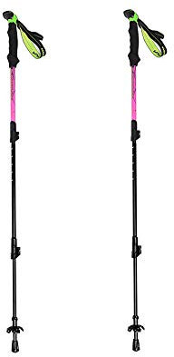 SICOFD Teleskop Trekkingstöcke Verstellbar von 60-130CM Ultraleichte Wanderstöcke aus Aluminium, Leicht und Langlebig Nordic Walking Stöcke Damen Herren Wandern Bergsteigen,Rosa