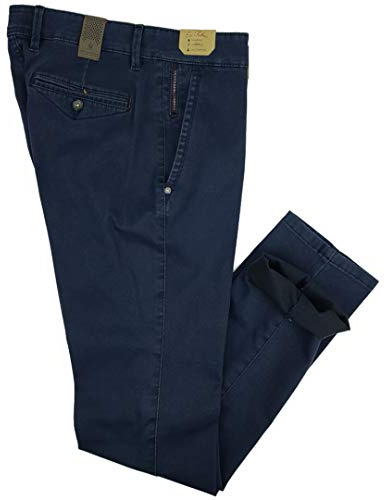 SEA BARRIER Pantaloni Uomo Eleganti Classico Invernali Vita Alta Elasticizzati (54 - Blu)