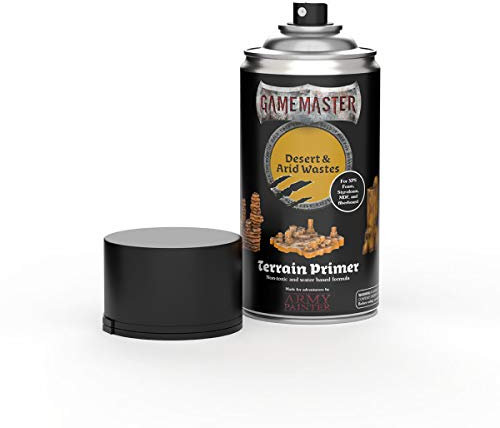 The Army Painter GameMaster Terrain Primer Desert & Arid Wastes, 300 mL Water-Based Acrylic Spray Paint Primer, Doesn't Melt XPS Styrofoam, for Tabletop Roleplaying, Boardgames, Wargaming Terrain