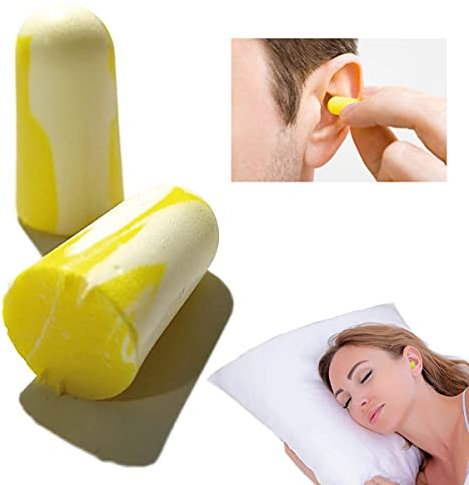4 Pezzi Tappi Per Orecchie Per Dormire - Riduzione del Rumore, Comfort, Morbidi, Insonorizzanti, FOAM, Adattabili, Universali