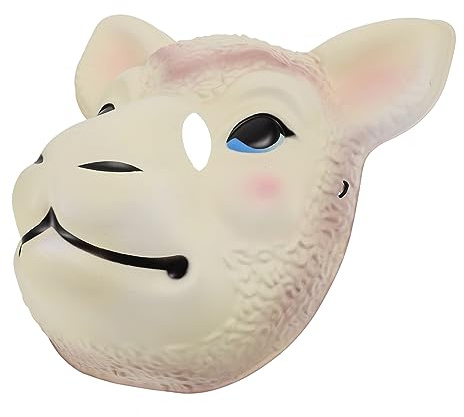 Didiseaon Masque de Mouton Réaliste Masque Animal Complet en PVC pour Mascarade Fête Cosplay Halloween Accessoire Adulte Performance