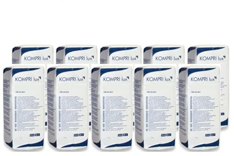 MEDICALMONO - Compresse piegate di garza NON STERILI, 100% cotone, 8 strati - 1000 pz (CM 10X10 CM)