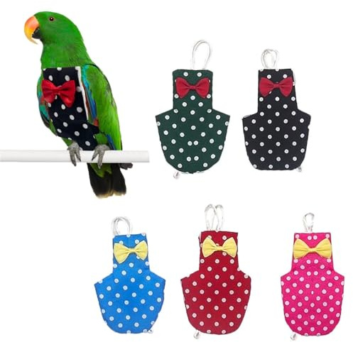 Dot Liners Washable Reusable Protective Bird Harness Bird Diaper Flight Suite Liners 5 PCS