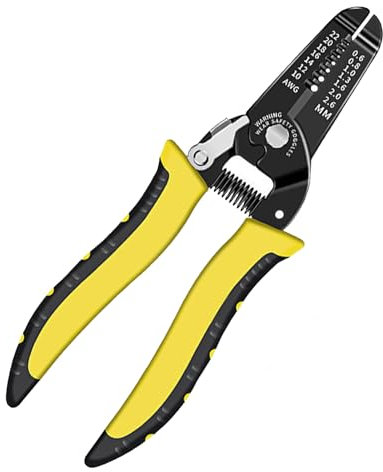 Pince à dénuder 10-22 AWG de 17,8 cm - Outil de dénudage - Coupe-câble - Outil de câblage et outil manuel multifonction