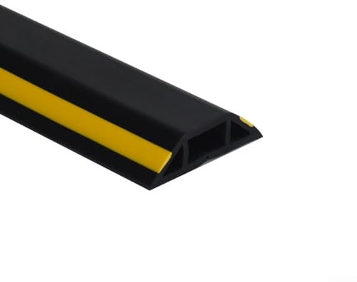 Weiche Gummi-Kabelrinne aus PVC halten Sie Ihre Umwelt sicher, indem Sie lose Kabel effektiv verwalten (gelb-schwarz)