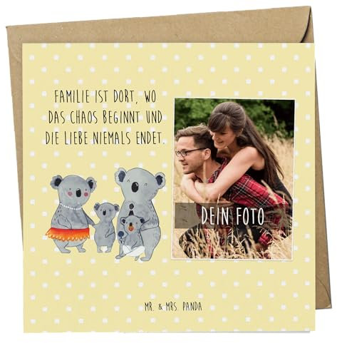 Mr. & Mrs. Panda Fotokarte Koala Familie - Geschenk, Kinder, Personalisierte Foto Grußkarte, Koalas, Muttertag