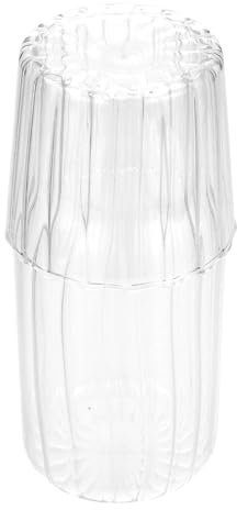 MOTHNUR Glass Water Kettle and Cup Set, Small High Borosilicate Cold Water Bottle Lid, Household Beverage Holder for Juice and Milk