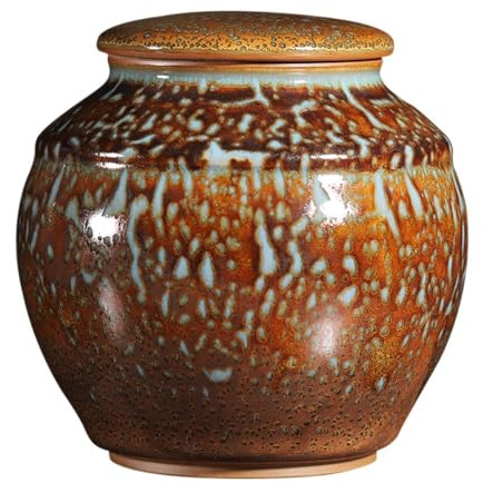 Lattina da tè Puro fatto a mano sfuso per la conservazione del tè barattolo in ceramica retrò piccolo vaso sigillato ornamenti artigianali cinesi contenitore singolo contenitore di stoccaggio