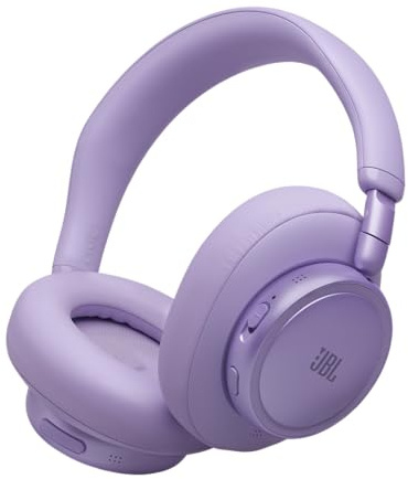 JBL Live 780NC Wireless Over‑Ear Noise Cancelling Headphones, Purple | Bluetooth 6.0, Multipoint Connection, Up to 80 Hours Playtime, Customisable with the JBL Headphones App, Spatial Sound
