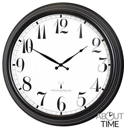 About Time 57cm Perfect Time Large Black Outdoor Clock