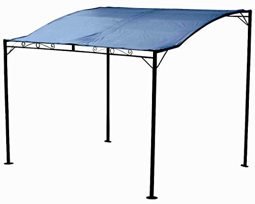 ALEOS. AS-S Wand Anbau Pavillon 3 x 2,5 Meter mit Dach 100% wasserdicht UV30+ Model: Tropea anthrazit