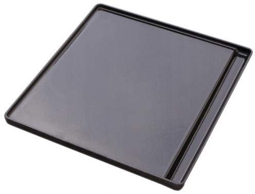 QLS Piastra per barbecue in ghisa piastra in ghisa liscia piastra 42 x 40 x 4 cm in ghisa