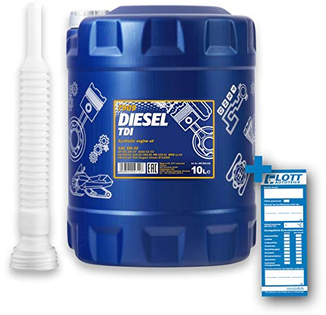 10L MANNOL Motoröl Diesel TDI 5W-30 Motorenöl Longlife-04 505.00 502.00 Dexos 2 MB 229.51 + Auslaufschlauch