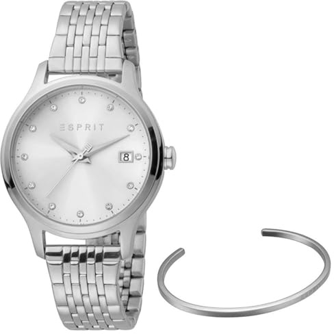 ESPRIT Set aus Armband und Uhr, Edelstahl
