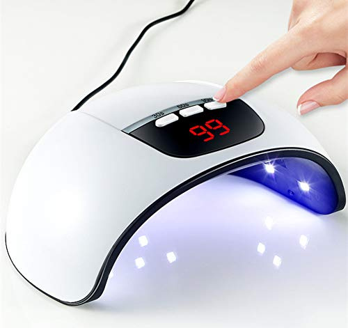 SoulQ Lampe à ongles UV LED Alimentation USB 45 W Intelligent Induction Nail Sèche-ongles Affichage LCD Lampe à ongles avec 3 Minuterie Outils professionnels Nail Art pour vernis gel