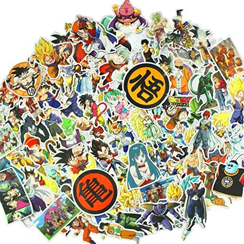 50 pcs Dragon Ball Z Stickers, Anime Bumper Sticker for Scrapbooking and Decor