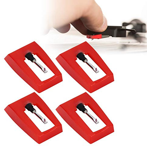 4 Stück Plattenspieler Nadel Plattenspieler Ersatz Nadel plplaaoo 4-teilige Plattenspieler-Nadel, Plattenspieler-Nadeln ersetzen, Plattenspieler-Nadel-Stylus, elektrischer Plattenspieler