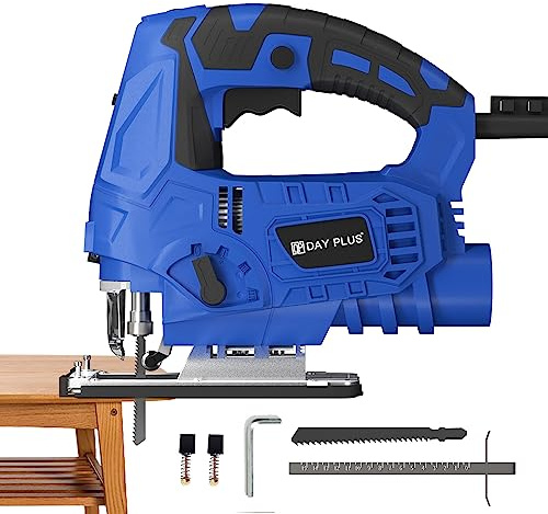 Jigsaw, Electric Saw to Cut Wood, 800W Electric Jig Saw with Laser and Blades, Cutting Depth 100mm, 6 Variable Speeds, 0-3 Orbital Sets, Bevel Cutting: -45°to 45°