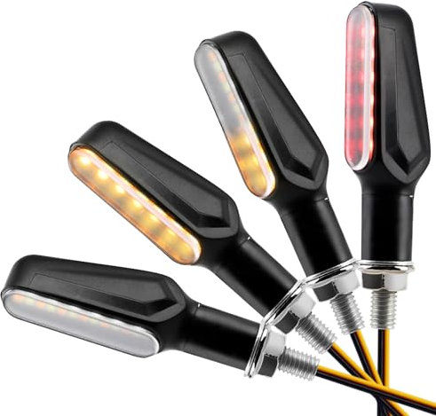 EXLECO 4pcs Highlight LED Motorrad Blinker 12V M8 Mini Blinker Wasserdicht Universal LED Blinker Hintere Blinkerleuchten Motorrad Seitenblinker Kontrollleuchte für Motocross Moped IP65