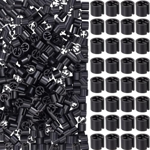 CRASPIRE 400 pz Etichette per Appendiabiti Etichette di Colore Vuote Marcatori di Dimensioni per Appendiabiti in Plastica Nera Codifica Colore Marcatori per Indumenti Codice Clip per Grucce in Filo