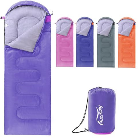 Camping Sleeping Bag 3 Seasons Lightweight &Waterproof with Compression Sack Camping Sleeping Bag Indoor & Outdoor for Adults & Kids