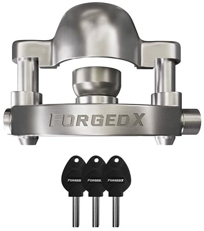 FORGEDX Anhängerschloss aus Edelstahl für 5,1 cm bis 6,1 cm Kupplungen für Anhänger, Wohnmobile und Boote. Hergestellt in den USA