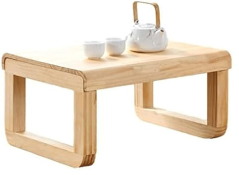 KLJUddGY Bodentisch Moderner niedriger Tisch, Couchtisch aus massivem Holz, rechteckiger Zen-Teetisch, Altartisch im japanischen Stil, Erkerfenstertisch für Wohnzimmer einzigartig