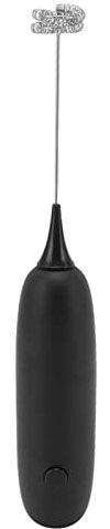 GRCFUMO Montalatte a Mano, Macchina per Schiuma di Latte, Frullino per le Uova Elettrico, Piccolo Strumento di Cottura Domestico per Caffè, Cioccolata Calda, Frappè, Cappuccino (Black)