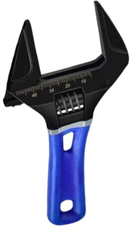 Llave Inglesa Ajustable - Llave Ajustable De Mango Corto | Llave Metálica De Gran Apertura | Llave De Mano Multiusos Con Gran Apertura | Llave Pequeña Resistente Al Desgaste Para Apartamento Y Hogar