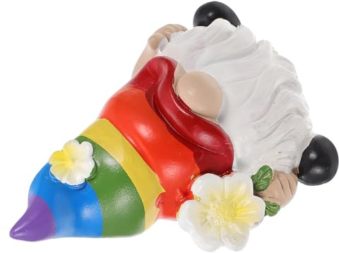 Alipis Estatua De Duende De Colorida para Jardín Adorno De Escultura De Encantador para Decoración Interior y Exterior