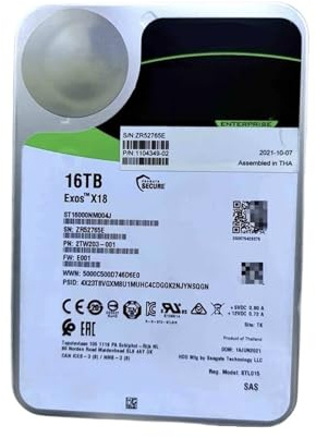 KWWEWEB 1 Unidad for Disco Duro empresarial ST16000NM004J 16T 3,5'' 7,2 K 12 GB SAS 16 TB