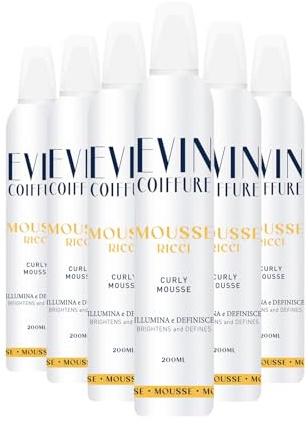 EVIN COIFFURE | Mousse per Capelli Ricci, 6 x 200ml, Modellante e Leggera