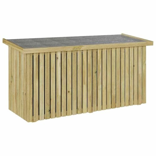 vidaXL Boîte de Rangement de Jardin Naturel 119 x 44 x 58,5 cm, Boîte de Rangement rectangulaire pour Jardin et terrasse, Meuble Multifunction, Organisateur spacieux, unité Pratique