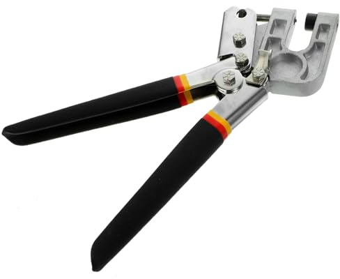 LALAFINA 1pezzi Pinza Crimpatrice in Acciaio Blocco Crimpatrice Singolo Per Fissaggio Chiglia Pinza Professionale Bocca Dritta Per Montanti Metallici e Profili in Lamiera