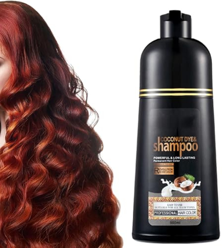 Black Hair Dye Shampoo, 500 ml de teinture à cheveux noirs rapides naturels, shampooing de teintures de cheveux hydratantes, shampooings,shampooings nourrissants durables pour les hommes et les femmes