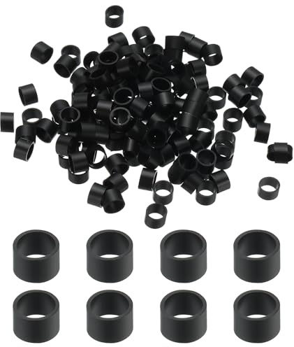 PATIKIL 250Pcs Attaches Cables En Silicone, 6mm Robustes Petites Bandes En Caoutchouc Fort Bandes En Silicone Pour Gestion Des Cords Organisation Bureau Maison, Noir(10x5x0.6mm)