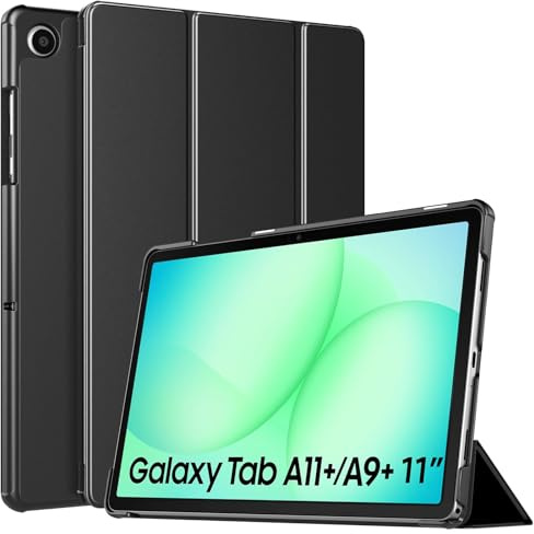TiMOVO Cover per Samsung Galaxy Tab A11+ Plus/A9+ Plus 11 Pollici (2025/2023), Custodia Protettiva Leggera e Sottile con Cover Rigida, Auto Sveglia/Sonno, Nero