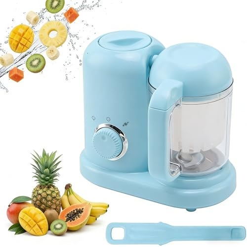 Baby Food Maker 4 in 1 Steamer Blender Food Processor Puree Maker Blue | Multifunctional cooking system, automatic steaming and grinding, safe material, ideal for homemade baby meals