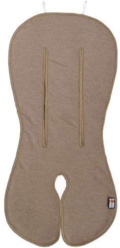 Merino Kinderwagen Auflage – Atmungsaktive Sitzauflage für Kinderwagen & Babyschale – Universal Buggy Einlage – Kaarsgaren (Taupe)