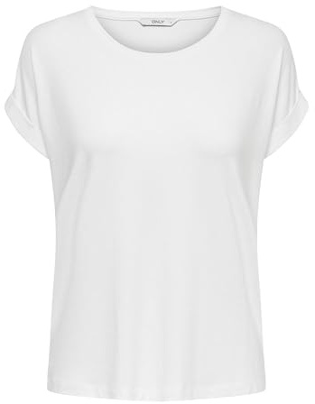 ONLY Dam Onlmoster S/S Top Noos JRS T-shirt, Vit (vit vit), XL