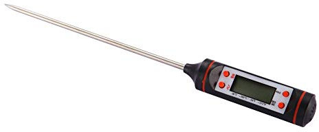 TEMPO DI SALDI Digitales Küchenthermometer, Messgerät mit Stab und LCD-Food und Getränken, -50 °C +300 °C