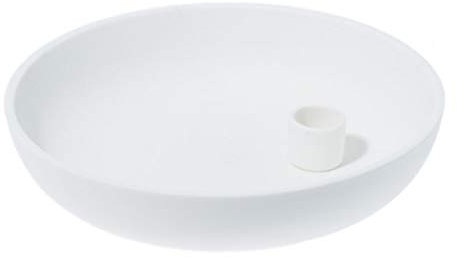 Storefactory - Lindatorp - Kerzenständer, Kerzenschale - Keramik - Weiß - Maße (ØxH): 21 x 5 cm