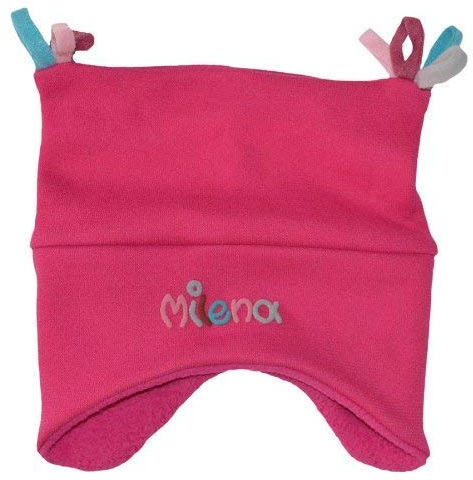 Kuschelmütze Mädchen mit Namen Pink - Personalisierte Mütze für Kinder Winter - Kindermütze Babymütze Babyhaube Wintermütze mit Wunschbeschriftung